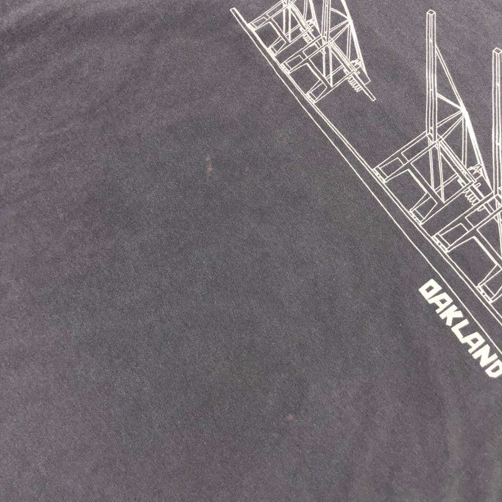 Oakland XL Cotton T Shirt SF Bay Area Tourist Gray - Picture 3 of 5